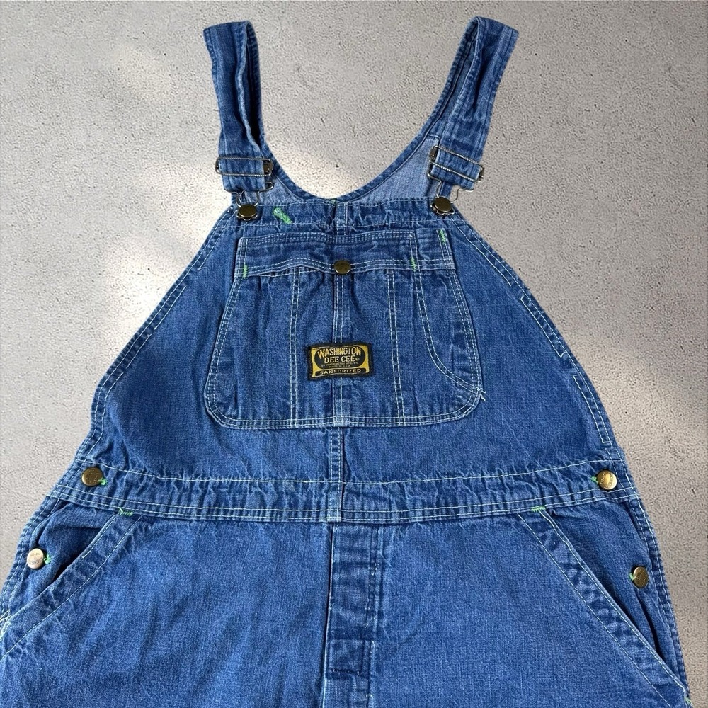Vintage 60s Washington Dee Cee Sanforized Overalls 36x28‎ Denim Indigo